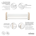 MAMOI® Set di 3 librerie per bambini, scaffali in legno da parete, libreria Montessori, mensole da parete per bambini, organizer per libri e giocattoli, mobili per cameretta