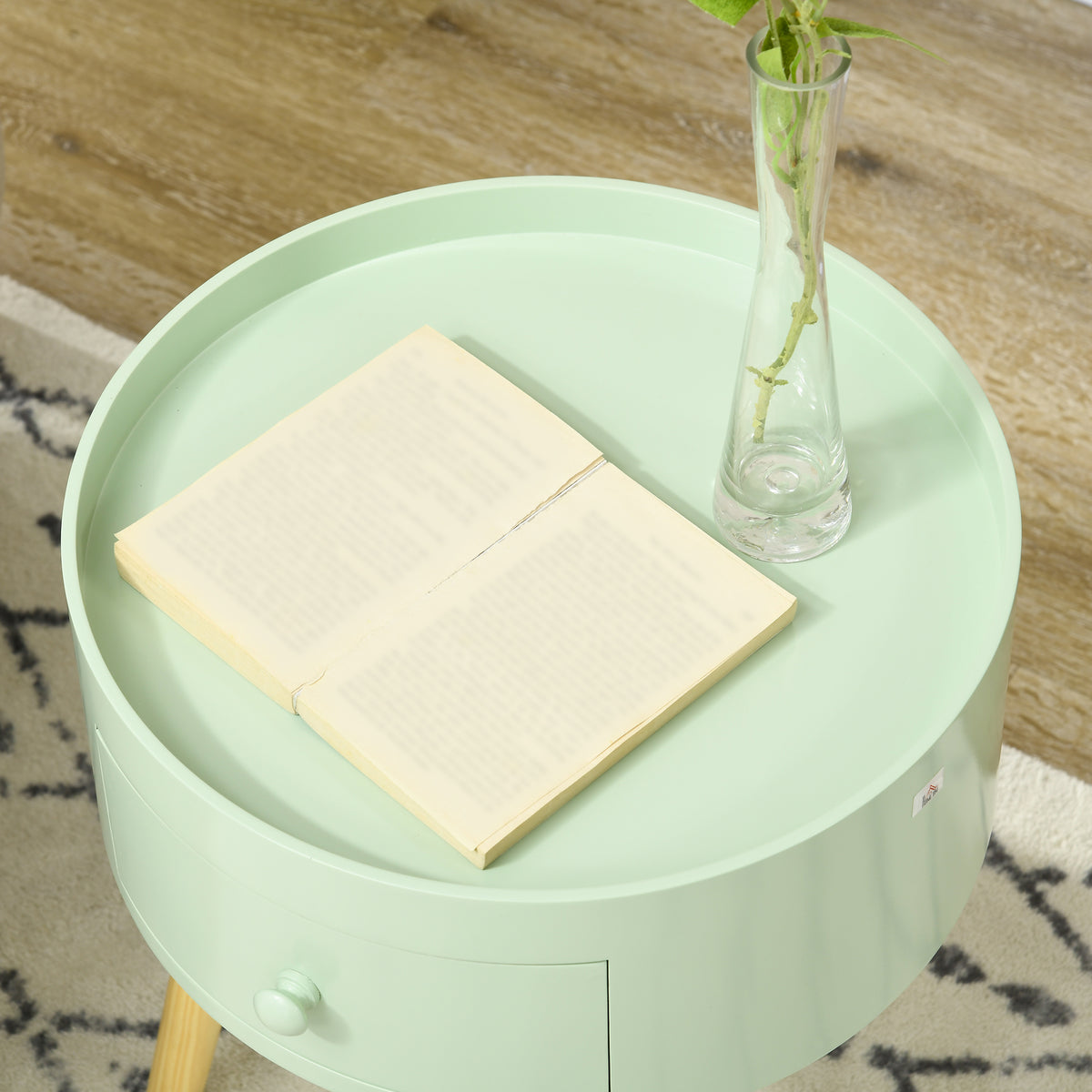 Lot de 2 tables basses - table de chevet - table de nuit ronde - design scandinave table d'appoint bout de canapé