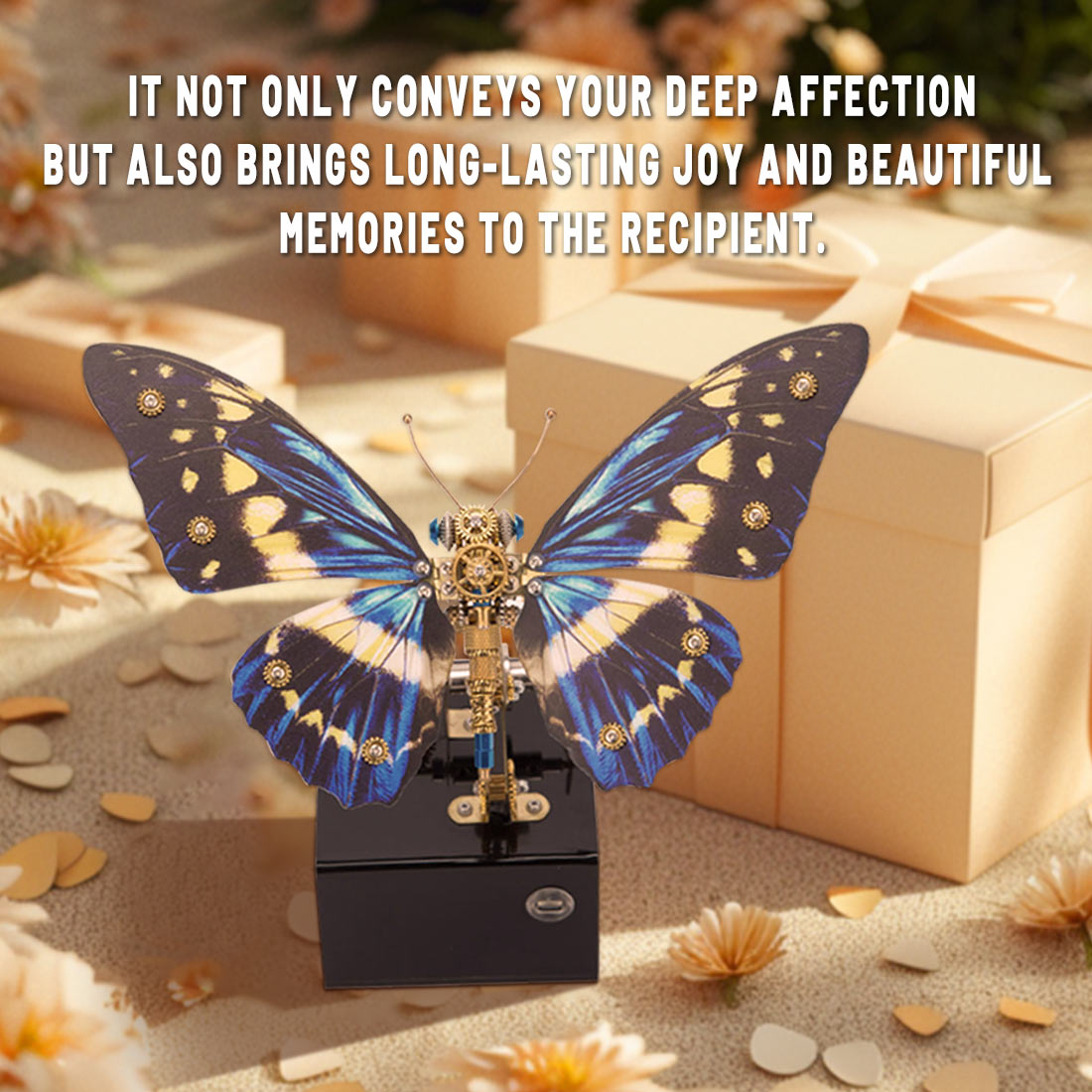 Dynamic Butterfly with Music Box (Blue)
