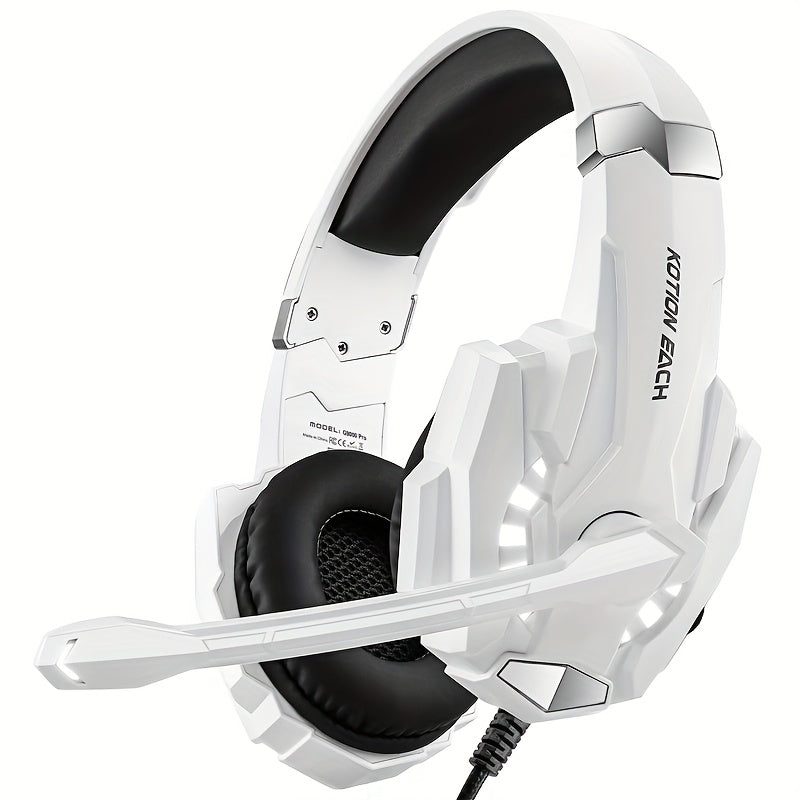 Gaming Headset with Mic LED for PS4 PS5 Xbox