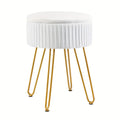 Creative Round Storage Stool- White