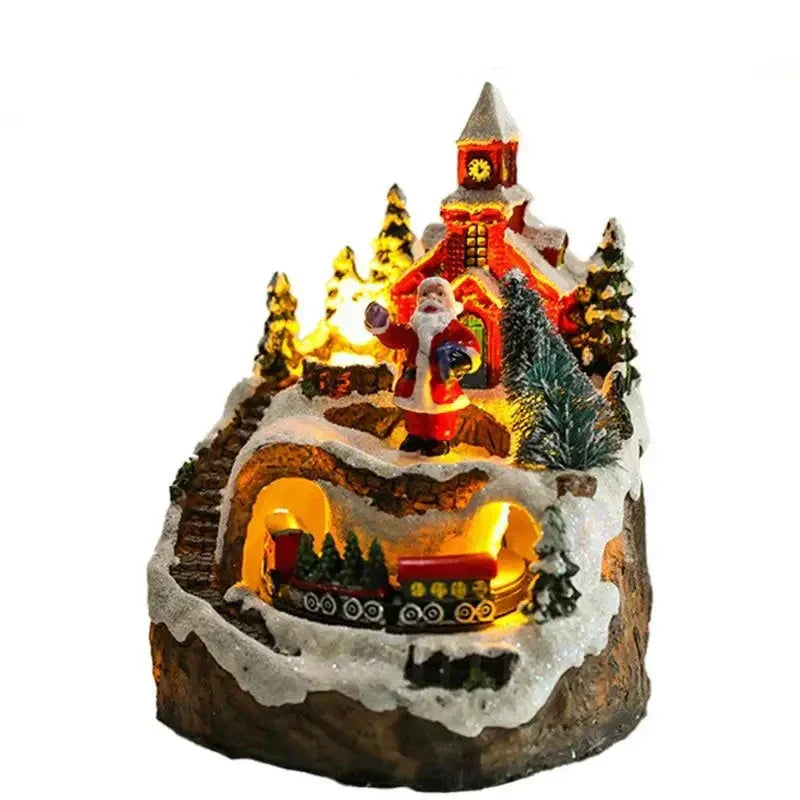 Rotating Christmas Luminous Resin Ornament - 360°