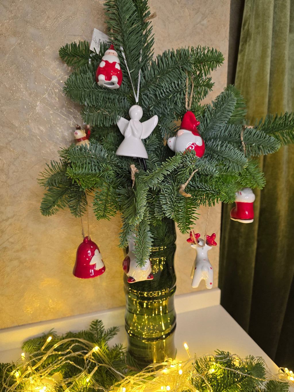 Christmas Ceramic Ornament - Mini Christmas House by Wizardi F07N7-11