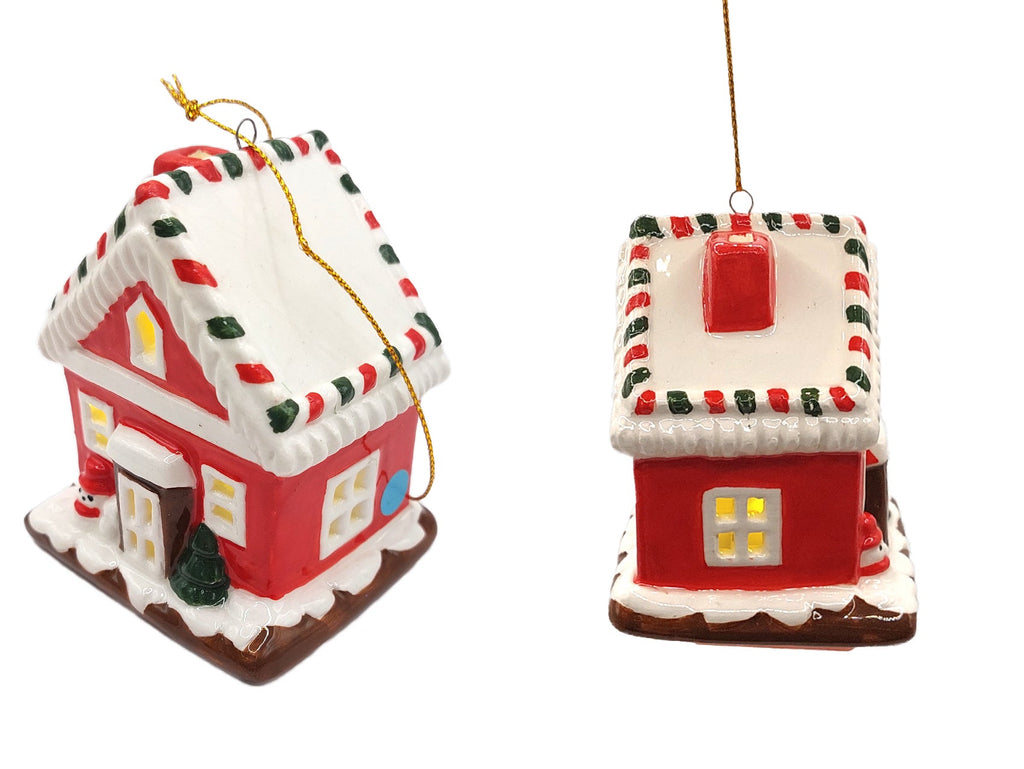 Christmas Ceramic Ornament - Mini Christmas House by Wizardi F07N7-11