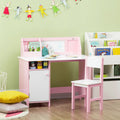 Ensemble table et chaise pour enfant avec tableau blanc - bureau pour enfant +5 ans - 90L x 45l x 85H cm rose