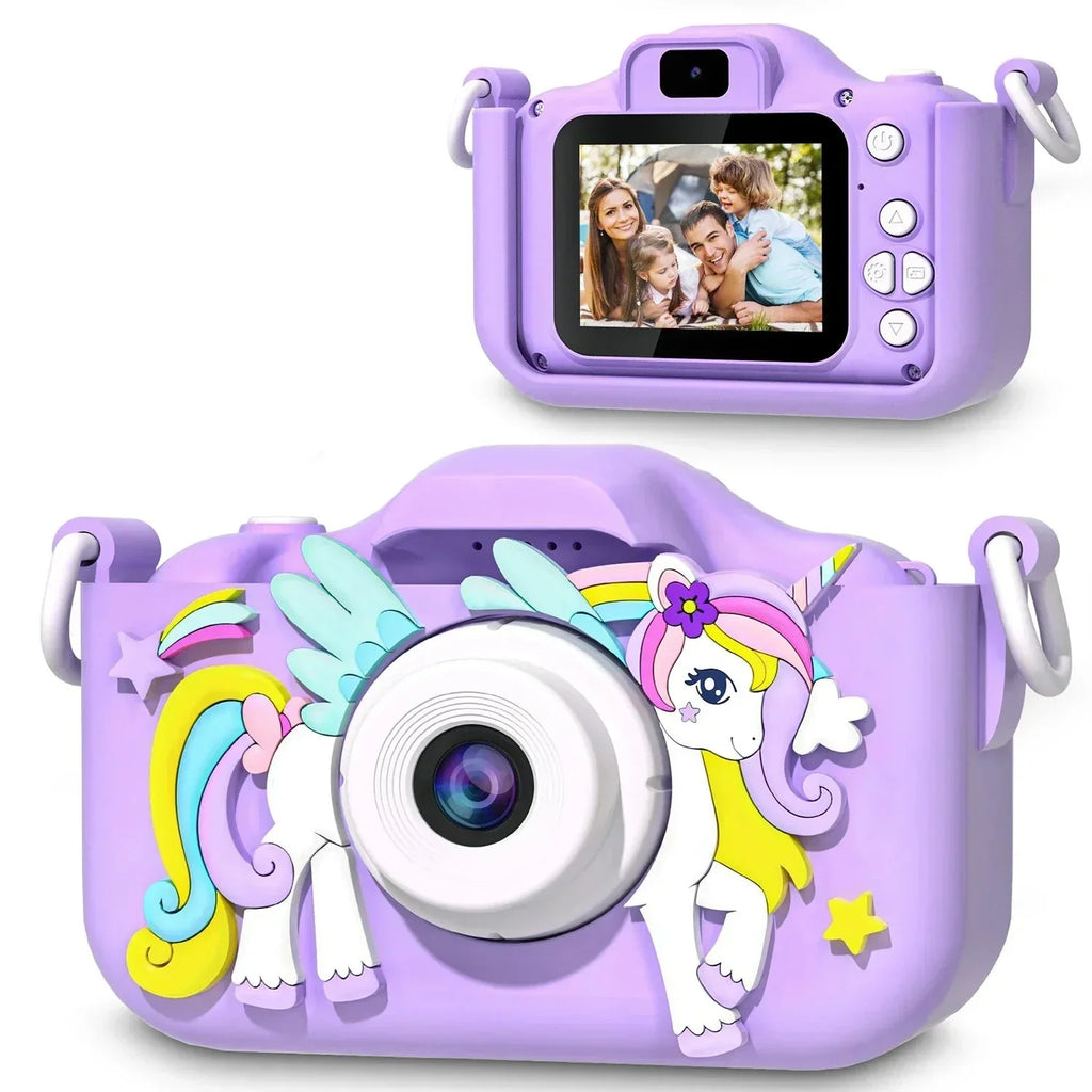 Kids Mini Camera Unicorn 1080P Hd 2-Inch Screen