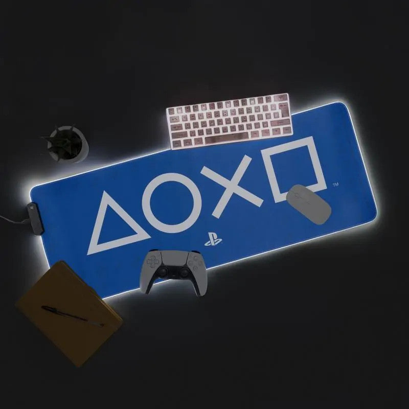 Playstation Light Up Desk Mat XL gaming mouse pad
