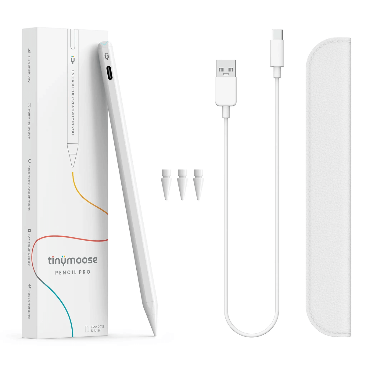 Pencil Pro - iPad Pen With USB-C Charging | Pearl White