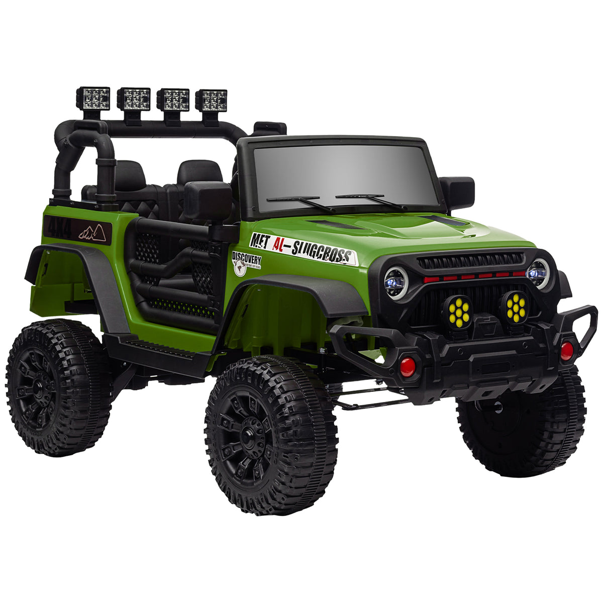 Buggy 4x4 voiture électrique enfant UTV avec télécommande 2.4Ghz 2 moteurs 12 V vert