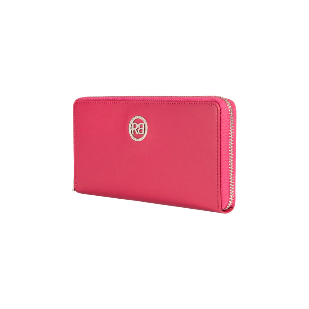 RB1084SBE | Women's zippered wallet made in Italy in smooth, matte genuine leather. Color: Fuchsia. Dimensions: 20 x 10 x 2.5 cm.