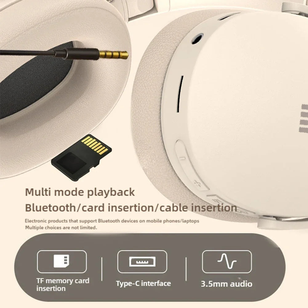 Wireless Bluetooth Over-Ear Headphone Beige