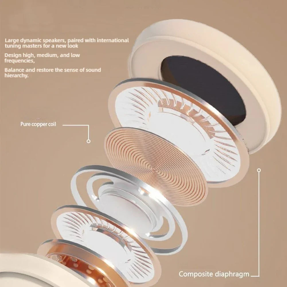 Wireless Bluetooth Over-Ear Headphone Beige