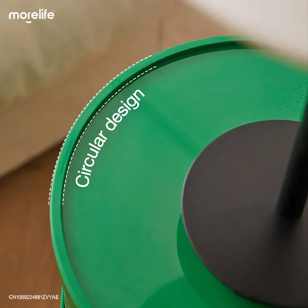 Minimalist Green Nightstands - Mid Century Round Coffee Tables with Storage
