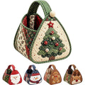 Foldable Quilted Christmas Storage Basket ‚Äì Multicolour, Christmas tree