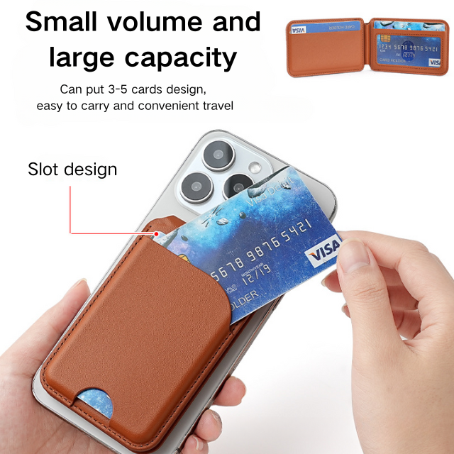 NNEDSZ Black MagSafe Magnetic Wallet with Stand - PU Leather Card Holder for iPhone