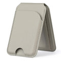 NNEDSZ Light Grey MagSafe Magnetic Wallet with Stand - PU Leather Card Holder for iPhone