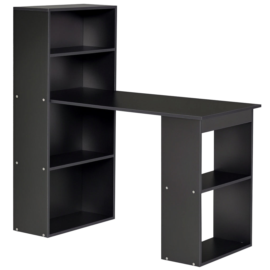 Bureau informatique, bureau avec rangement, 6 compartiments ouverts, table d'ordinateur pour chambre, studio