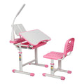 Birou multifunctional copii, inaltime reglabila, roz