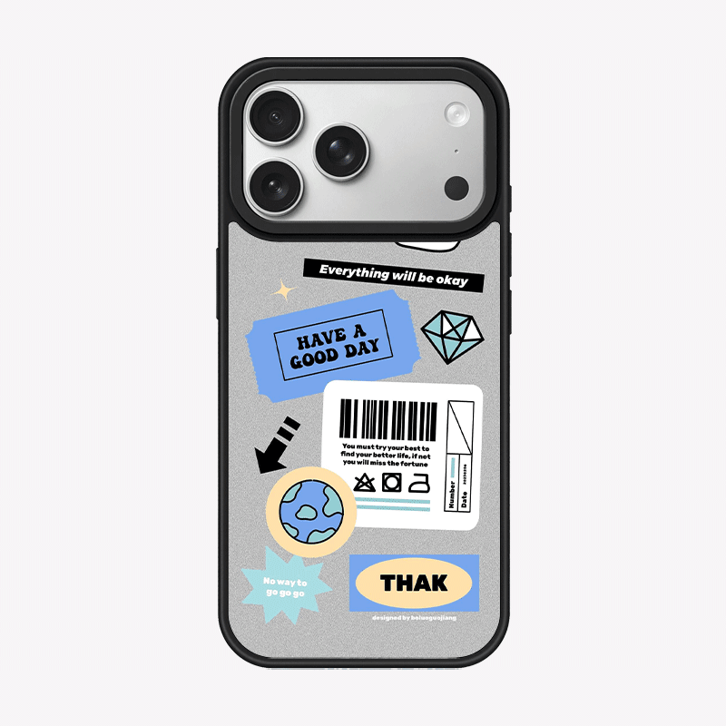 Casey Have A Good Day Sticker Collage AG Matte Phone Case – Slim MagSafe Anti-Fingerprint TPU Protective Cover