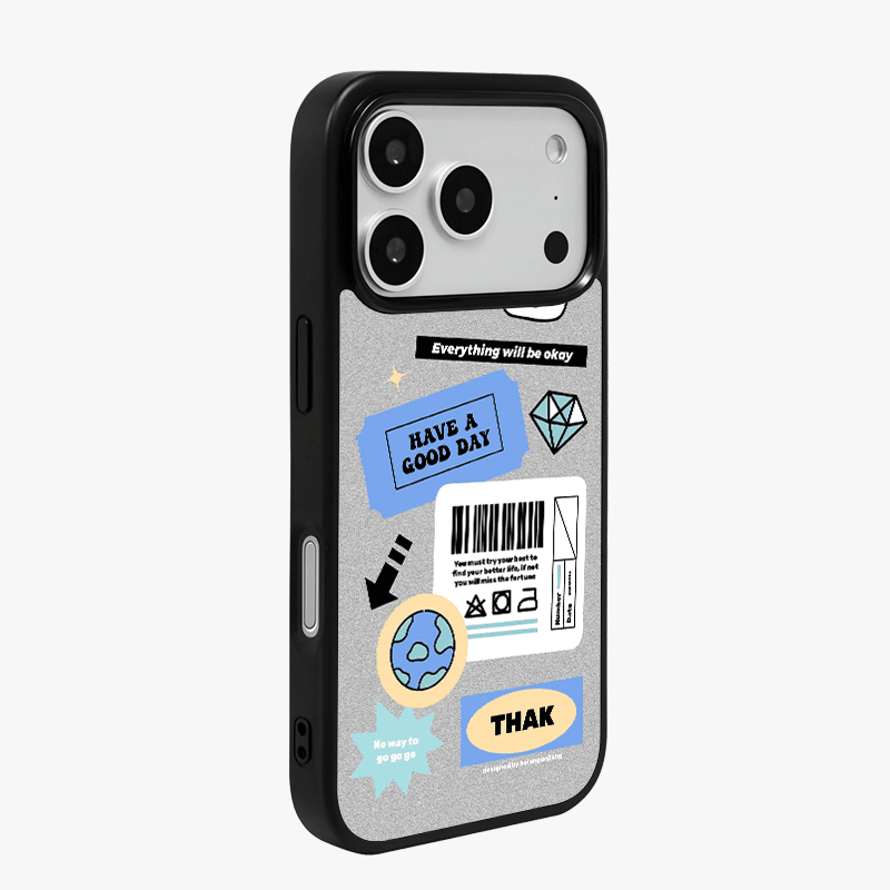 Casey Have A Good Day Sticker Collage AG Matte Phone Case – Slim MagSafe Anti-Fingerprint TPU Protective Cover