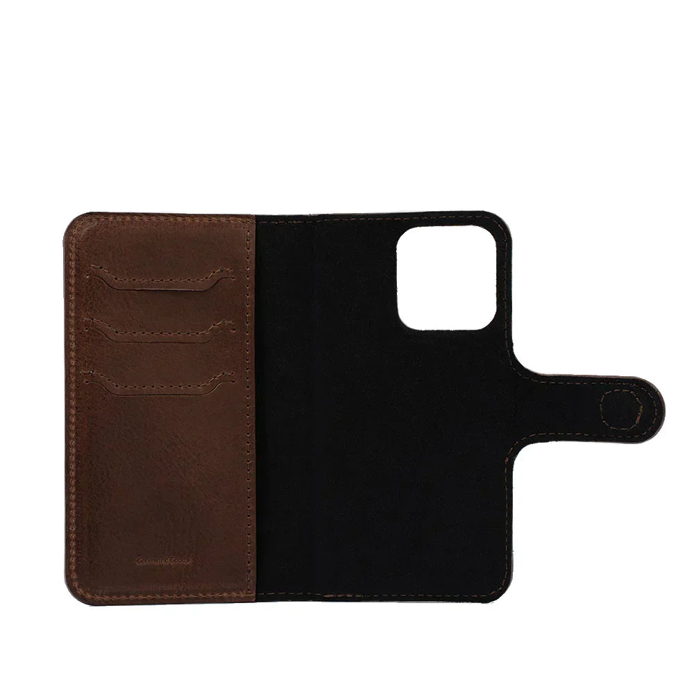 Leather MagSafe Folio Case Wallet with Grip for iPhone 15 Series