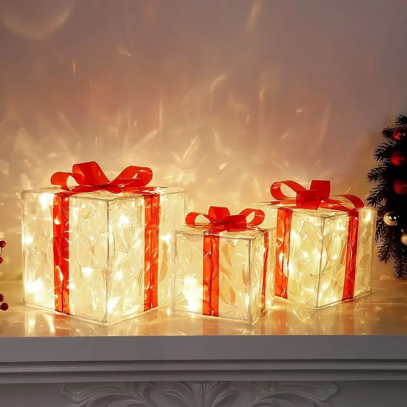Enchanted Glow: Illuminated Christmas Gift Boxes