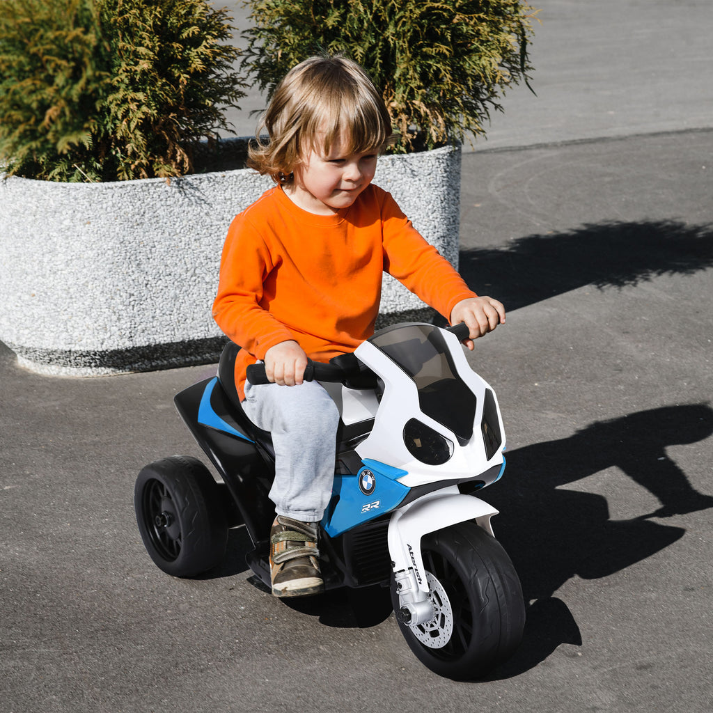Moto électrique pour enfants 3 roues 6V 2,5 Km/h effets lumineux et sonores charge max. 20 kg BMW S1000 RR bleu