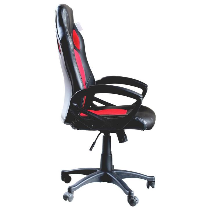 Scaun gamer Basic cu spatar color, Rosu