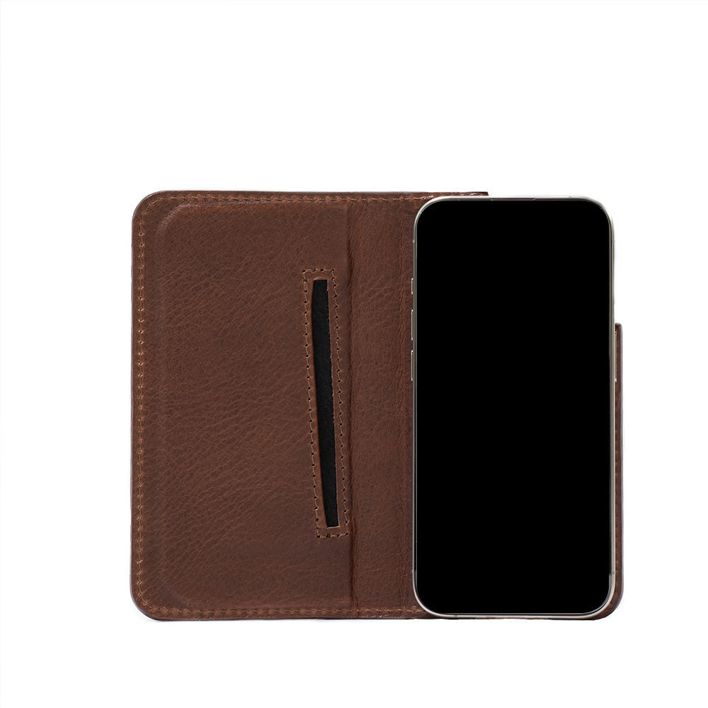 Leather Folio Case Wallet for iPhone 15 Series with MagSafe - The Minimalist 3.0