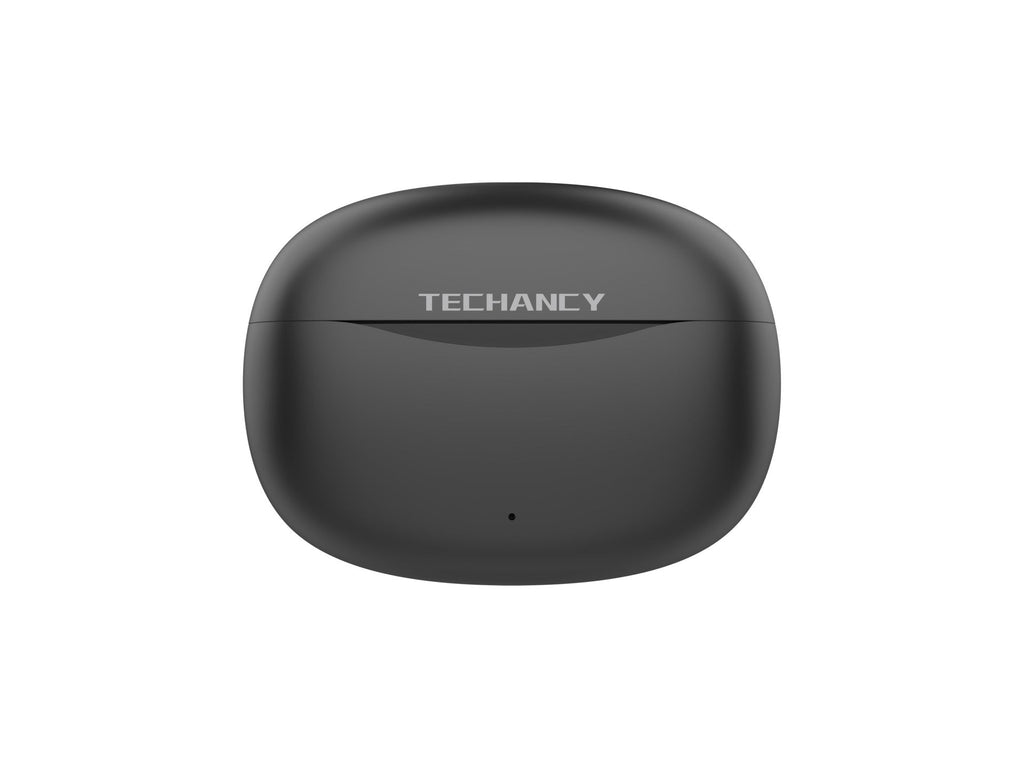 Techancy Auricular TWS KP2712 Sem Fios 5.4 Auricular Bluetooth Porta Type C Distancia de 15m 4h de Conversa Musica Estojo de Carga 300mAh Preto