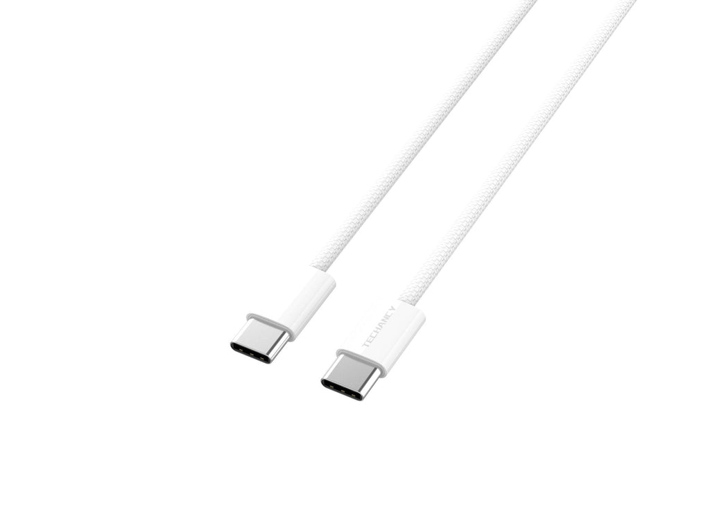 Techancy Cabo De Dados De Carregamento Rápido De 60 W Usb C Para Usb C TB1795, 2 M De Comprimento, Cabo Entrançado