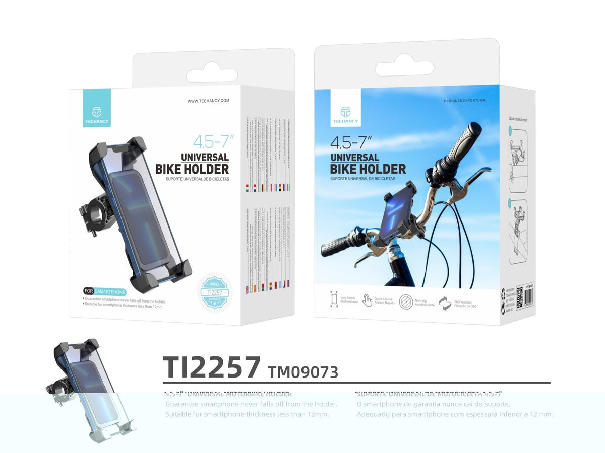 Techancy Suporte Para Telemóvel De Bicicleta Ti2256, 4,5-7 Polegadas, Firme E Fiável, Essencial Para Ciclismo