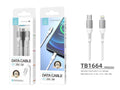 Techancy Cabo De Dados Pd De Alta Velocidade TB1664, Tipo C Para Carregamento Ip 20wpd, Cabo Entrançado De 1,2m