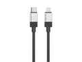 Techancy Cabo de Dados PD TB1800, 27W, 1m Preto, USB-C para Lightning, Conector de Liga de AlumInio, CompatIvel com iPhone 11-14