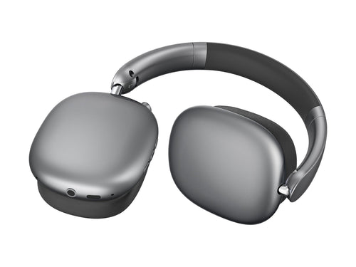 Auscultadores Bluetooth Techancy TH5215, Bluetooth 5.4, Drivers 40mm, Autonomia 16h, Bateria 300mAh, USB-C, Cinzento