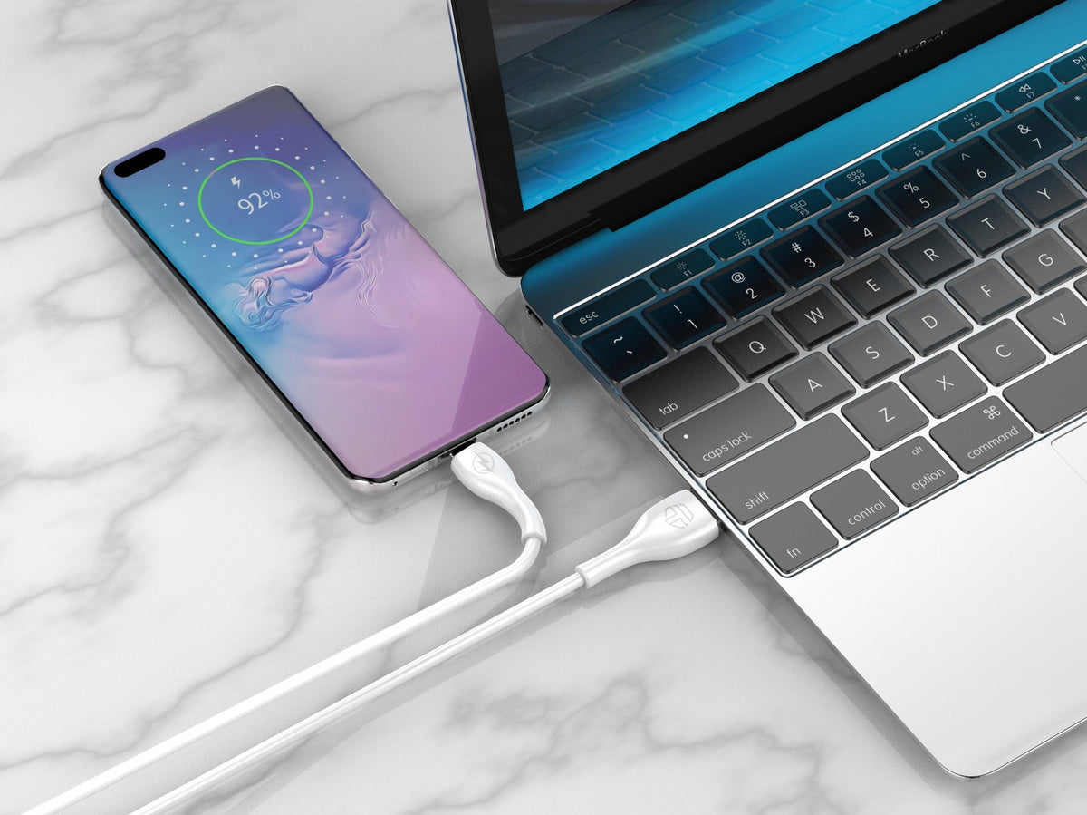 Techancy Cabo De Dados 1m Branco  TB1673, Porta Usb Lightning 3a De Carregamento Rápido, Adequado Para Muitos Dispositivos