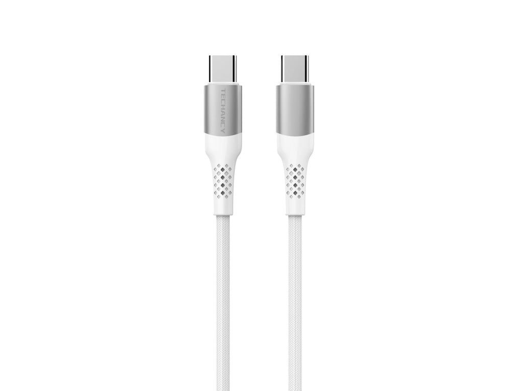 Techancy Cabo De Dados Pd De Alta Velocidade TB1719, Carregamento De Tipo C Para Tipo C 60wpd, Cabo Entrançado De 1,2m