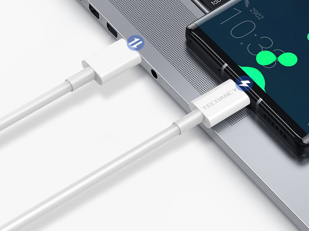 Techancy Cabo De Dados De Carregamento Rápido Pd De 18 W 1,2 M TB1682, Interface Usb C-Usb C, Suporta Transferência De Dados