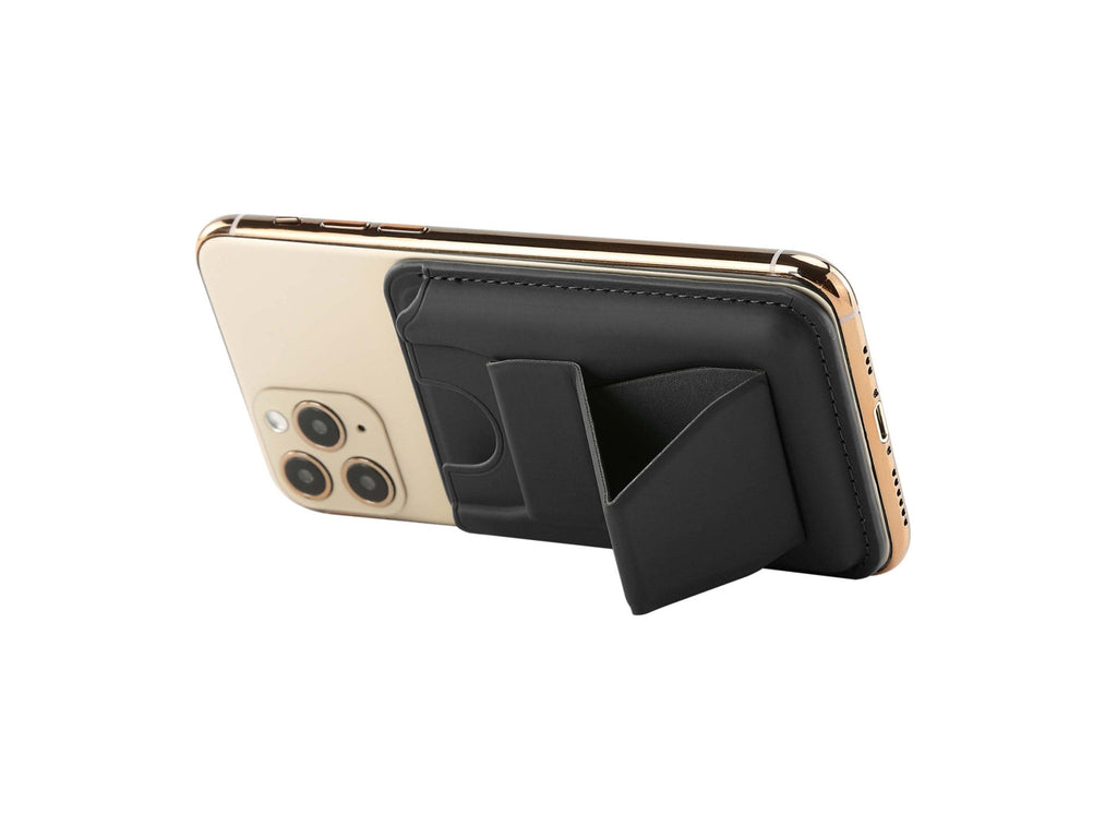 Techancy Porta Cartoes Magnetico KC2126 Suporte Dobrável Compativel com MagSafe Carteira para iPhone Preto