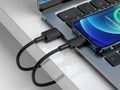 Techancy Cabo De Dados Usb-Lightning Preto TB1768, Comprimento 1m Suporta Corrente De 3A E Transferência De Dados De 480mbps,