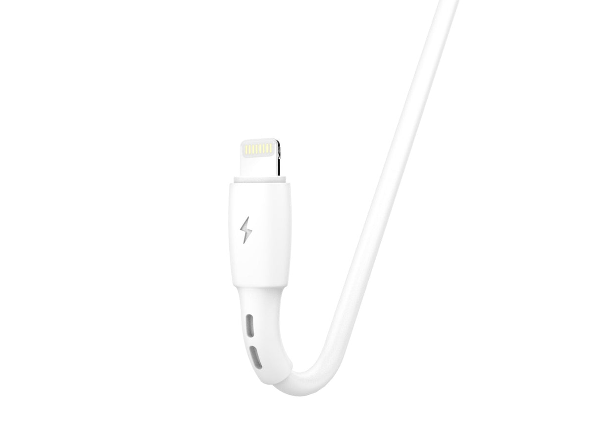 Techancy Cabo De Dados Usb-Lightning Branco TB1778, Carregamento 2,4A, 30cm Adequado Para Utilização Com Power Bank