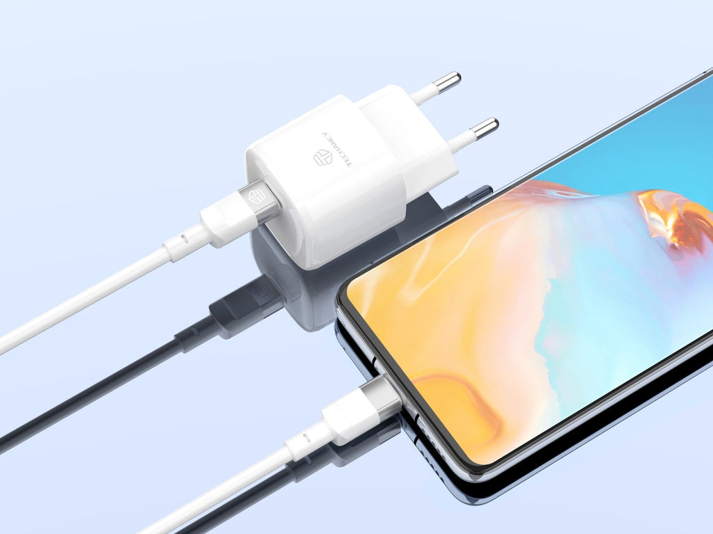 Techancy Cabo De Dados Pd 60w Branco 1m TB1792, Usb C-Usb C Suporta Carregamento Rápido E Transferência De Dados,