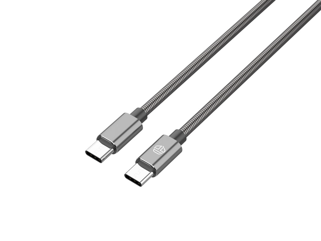 Techancy Cabo Usb C Para Lightning 1m TB1796, Design Totalmente Metálico, Resistente A Animais, Carregamento Rápido De 30 Watts