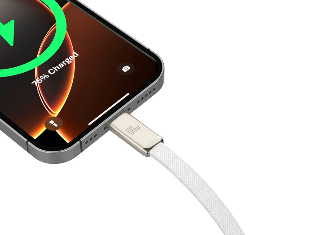Techancy Cabo de Dados USB C para USB C 60W TB1804 Carregamento Rapido PD Trancado Resistente para Telemovel e Tablet