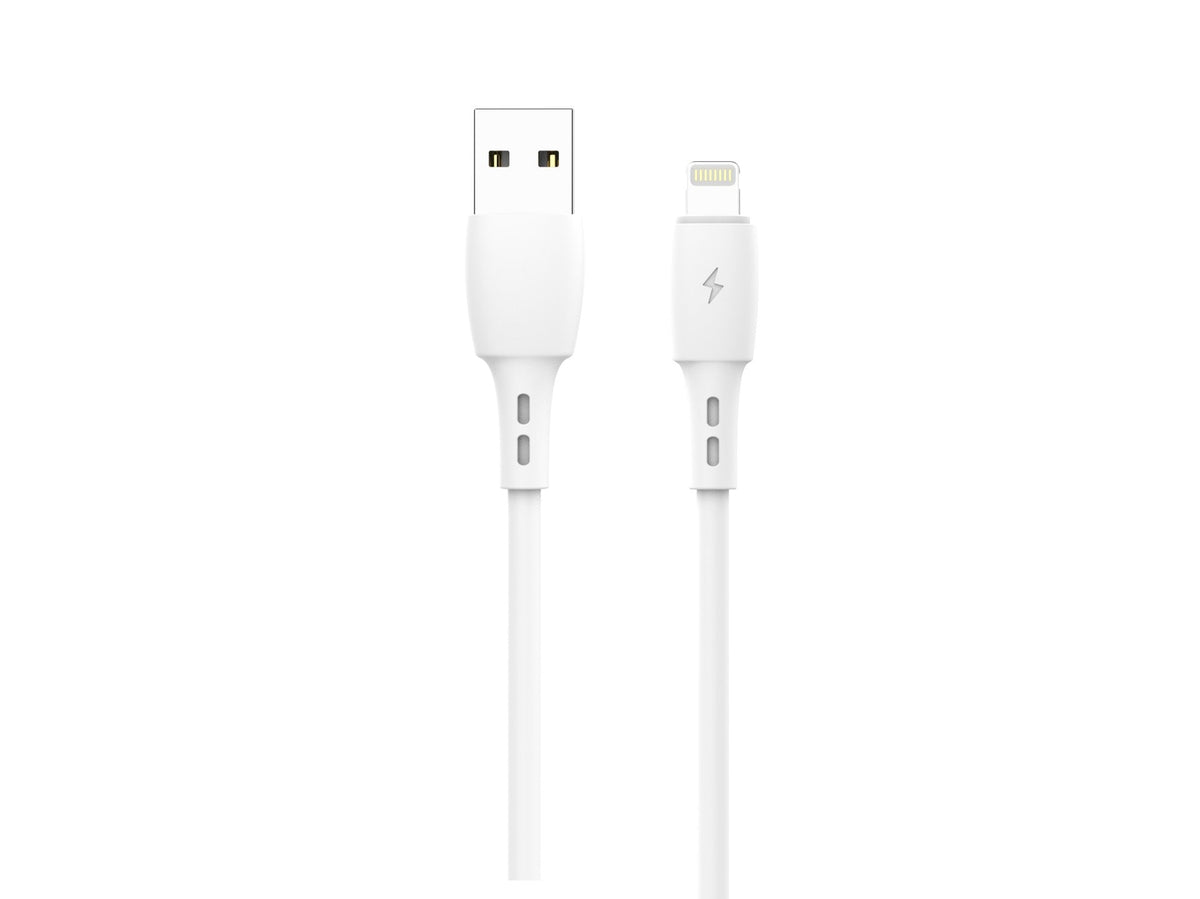 Techancy Cabo De Dados Usb-Lightning Branco TB1778, Carregamento 2,4A, 30cm Adequado Para Utilização Com Power Bank