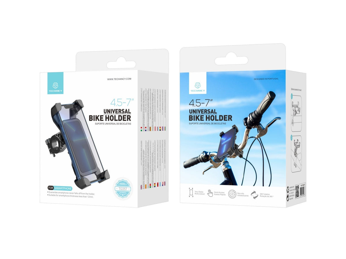 Techancy Suporte Para Telemóvel De Bicicleta Ti2256, 4,5-7 Polegadas, Firme E Fiável, Essencial Para Ciclismo
