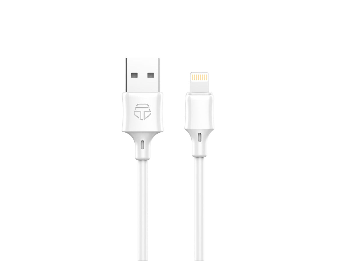 Techancy Cabo De Dados Usb-Lightning 1m Branco TB1671, Carregamento 2.4A, Compatível Com Iphone/Ipad