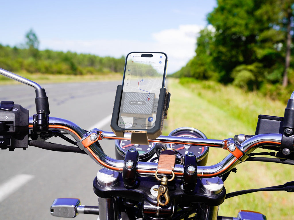 Techancy Suporte Universal para TelemOvel TI2338, Compatível com Bicicleta/Motociclo, 4.5-7.2 Polegadas, ABS+Silicone, Preto