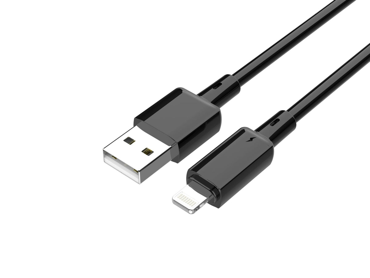Techancy Cabo USB A para iPhone TB1782 1m 2.4A Carregamento rapido e dados iPhone 7 8 XS 11 12 13 14 Preto