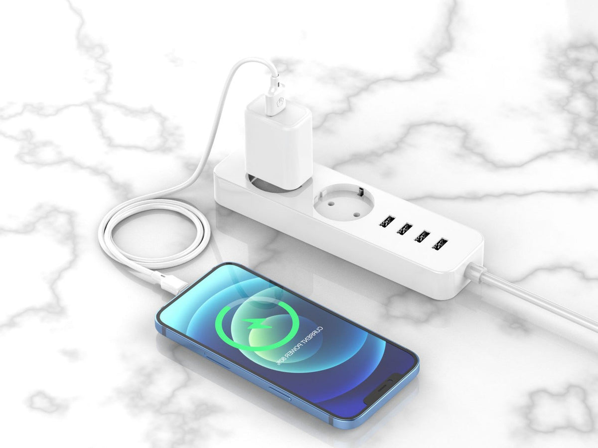 Techancy Cabo De Carregamento 3m Usb- Lightning Branco TB1672, Carregamento Rápido De 2,4 A, Carregamento De Longo Alcance 3m
